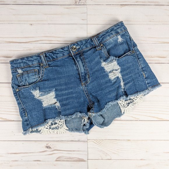 Empire Pants - 🎇 Empire Abigail Distressed Lace Pocket Shorts 9